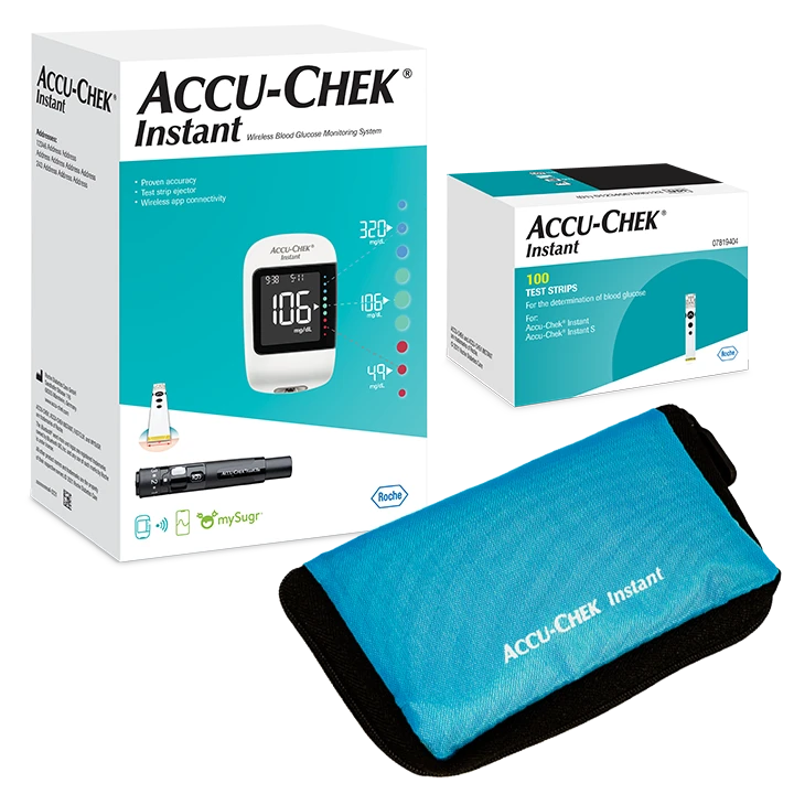 Zestaw glukometr Accu-Chek Instant + testy paskowe + etui image number 0