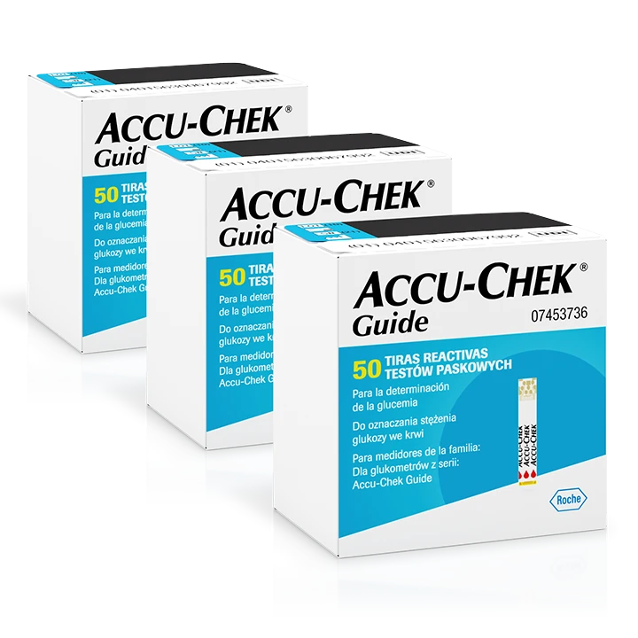 Zestaw 3 opakowań testów paskowych Accu-Chek Guide image number 0