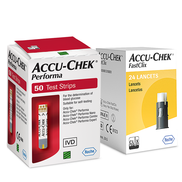 Zestaw testy paskowe Accu-Chek Performa + lancety (24 szt.) image number 0