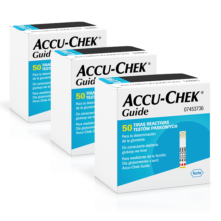 Zestaw 3 opakowań testów paskowych Accu-Chek Guide image number 0