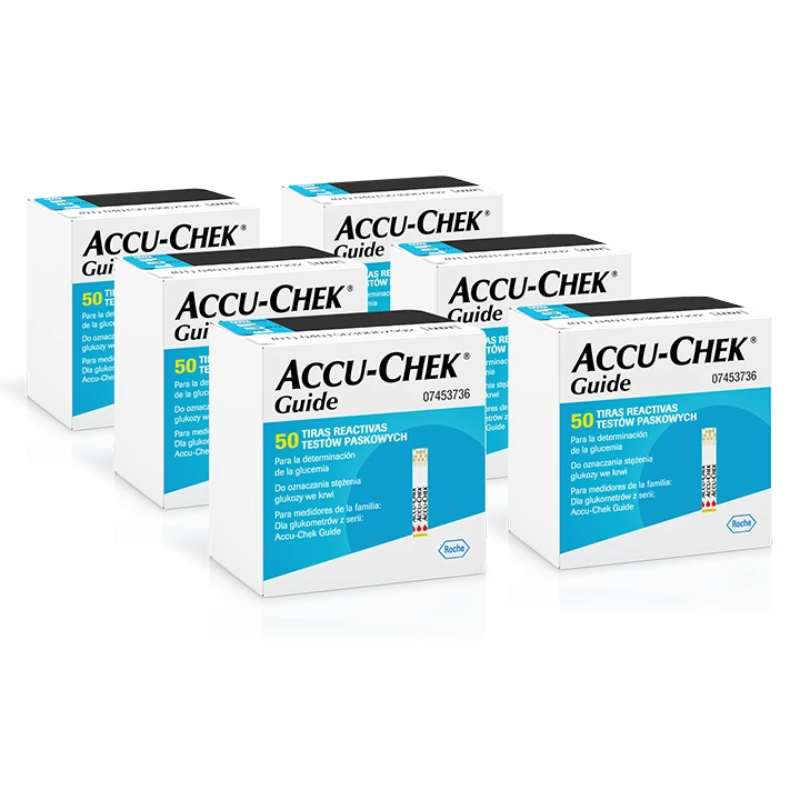 Zestaw 6 opakowań test&oacute;w paskowych Accu-Chek Guide image number 0