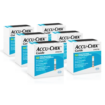 Zestaw 6 opakowań test&oacute;w paskowych Accu-Chek Guide