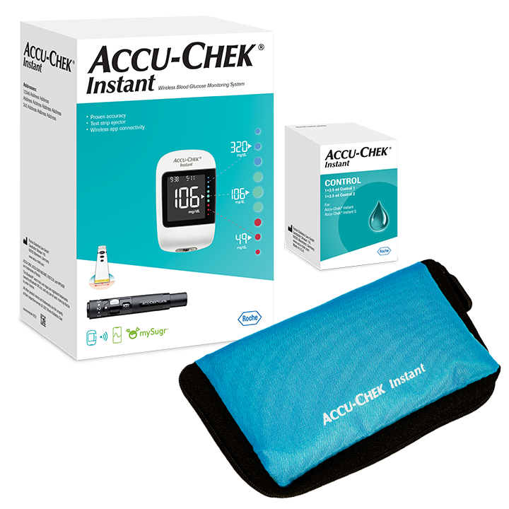Zestaw glukometr Accu-Chek Instant + płyn kontrolny + etui image number 0