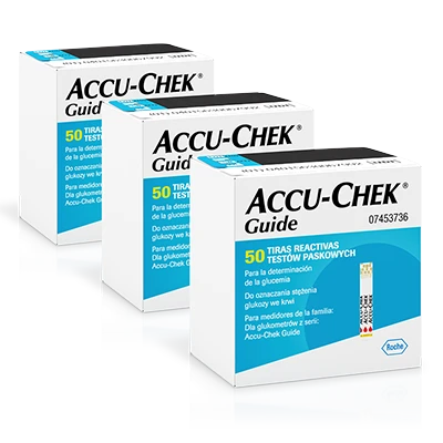 Zestaw 3 opakowań test&oacute;w paskowych Accu-Chek Guide