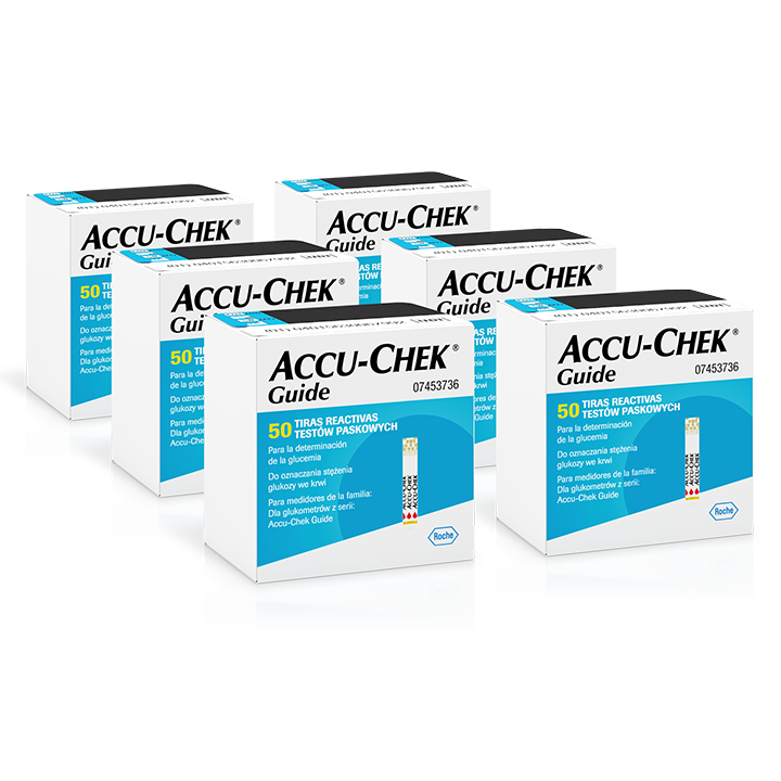 Zestaw 6 opakowań testów paskowych Accu-Chek Guide image number 0
